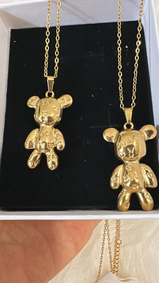 Gold Bear Necklace